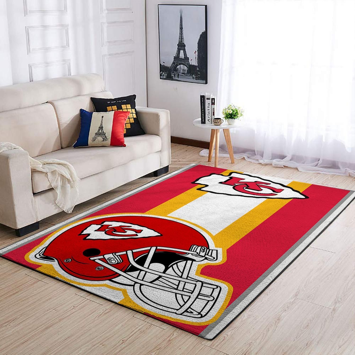 Kansas City Chiefs Nfl Team Logo Helmet Nice Gift Home Decor Area Rug Rugs For Living Room Rug Home Decor - Indoor Outdoor Rugs