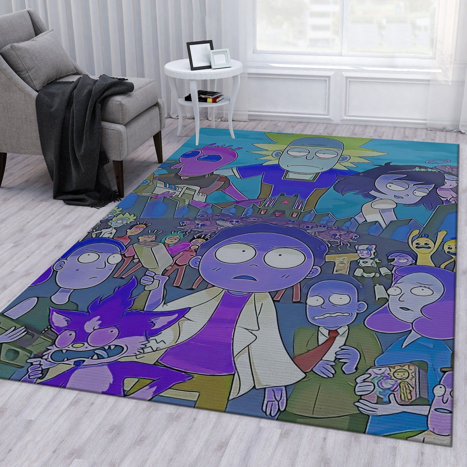 Rick And Morty Christmas Gift Rug Living Room Rug Home Decor Floor Decor - Indoor Outdoor Rugs