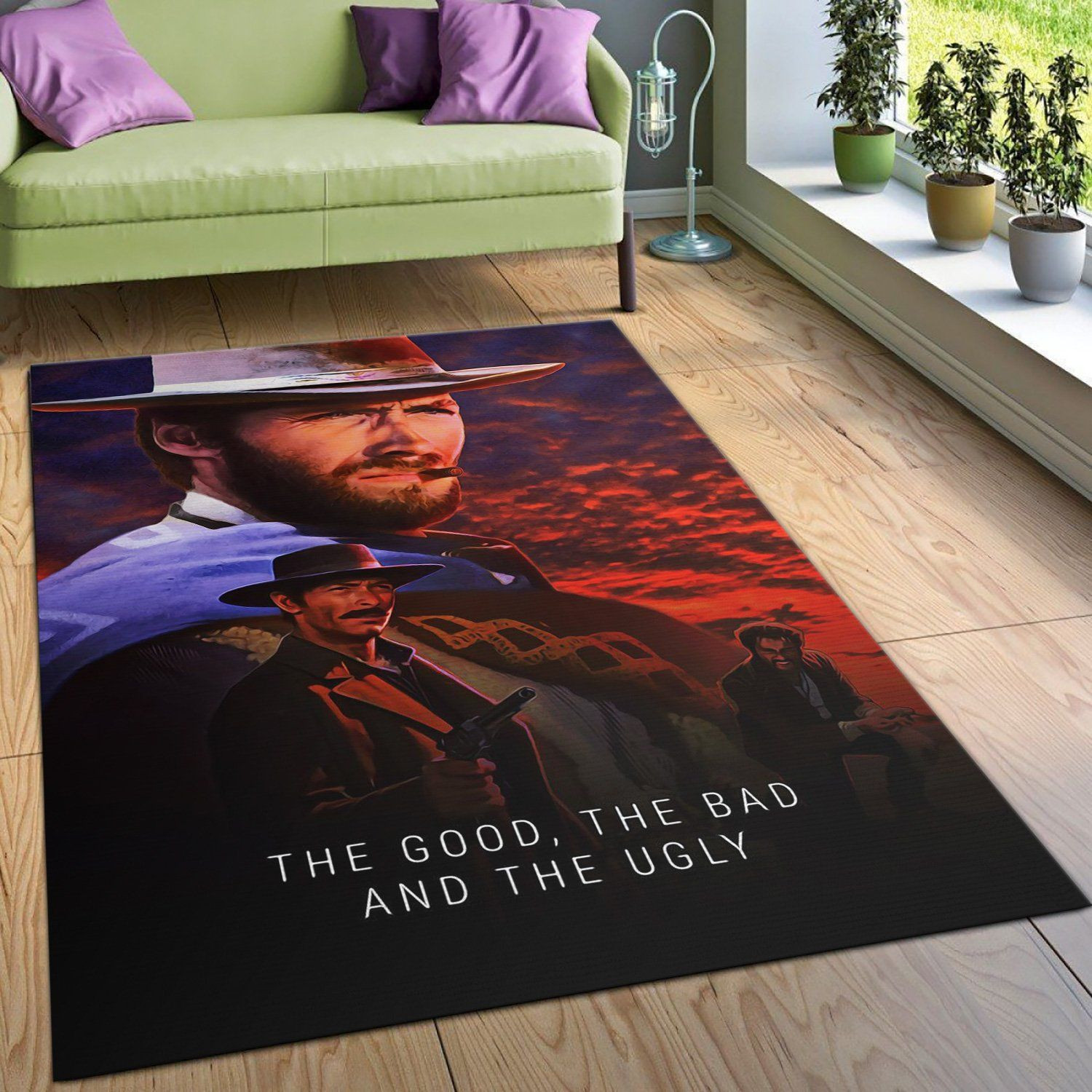 The Good Bad Ugly Movie Rug Art Painting Movie Rugs Home US Decor - Indoor Outdoor Rugs