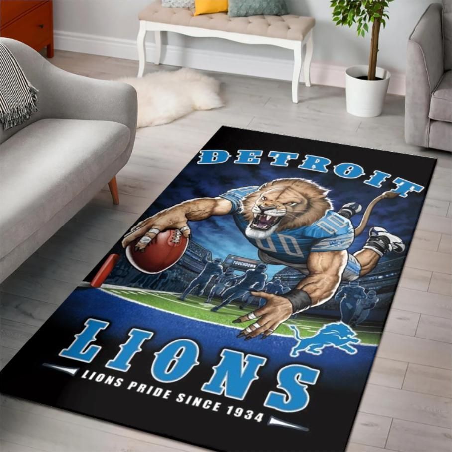 Detroit Lions Lions Pride Since 1934 Nfl Area Rug Rugs For Living Room Rug Home Decor - Indoor Outdoor Rugs