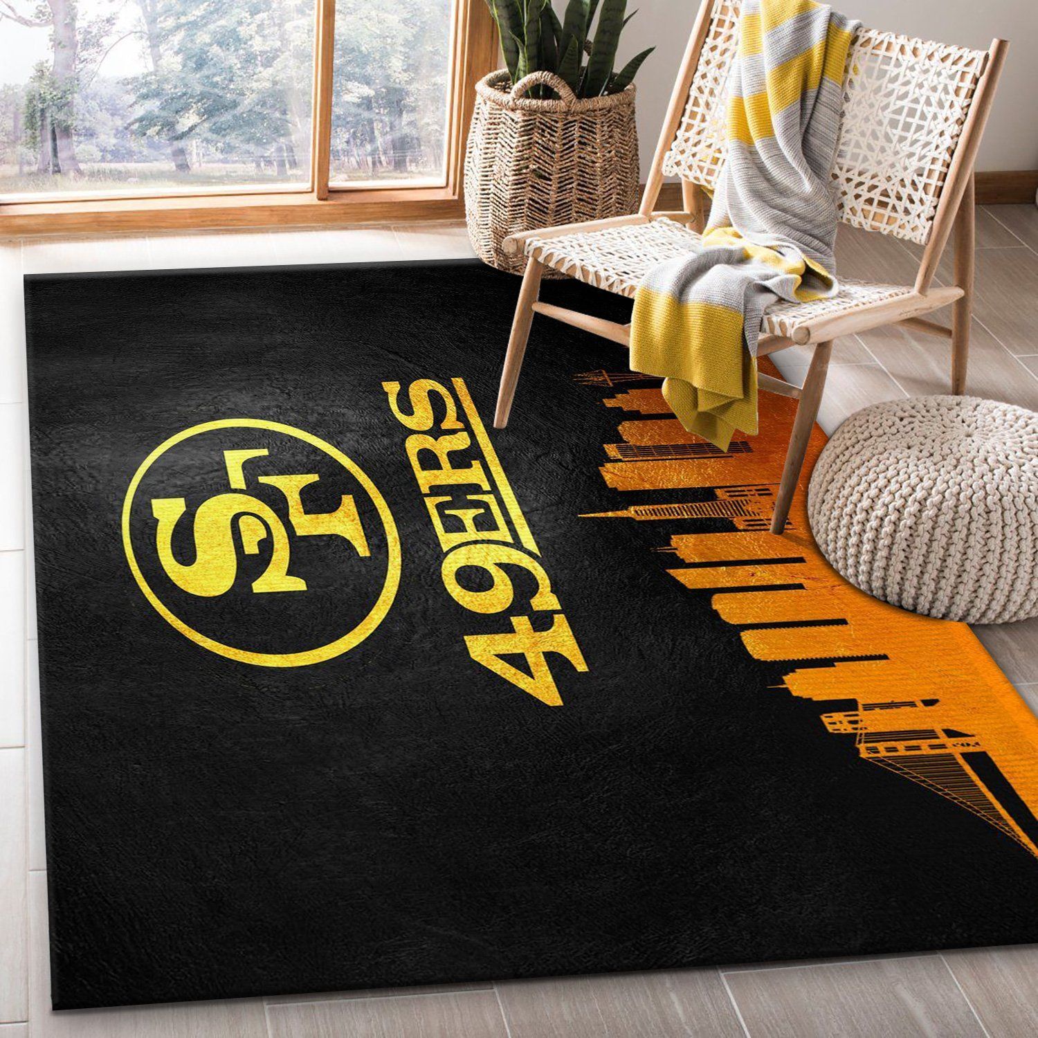 San Francisco 49ers NFL Area Rug, Kitchen Rug, Home US Decor - Indoor Outdoor Rugs