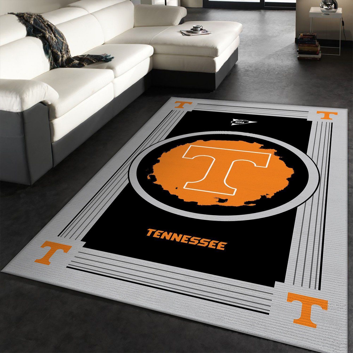 Tennessee Volunteers NCAA Team Logo Rug Room Carpet Custom Area Floor Home Decor - Indoor Outdoor Rugs