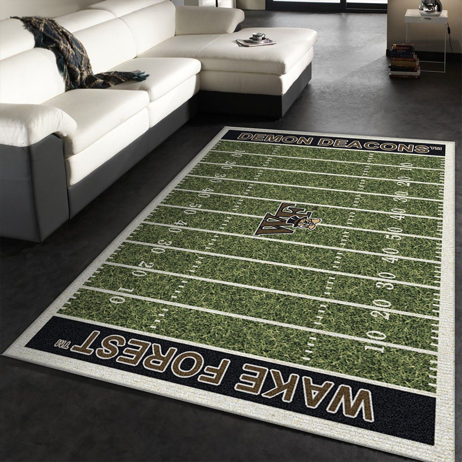 College Wake Forest NFL Team Logo Area Rug, Kitchen Rug, Home US Decor - Indoor Outdoor Rugs