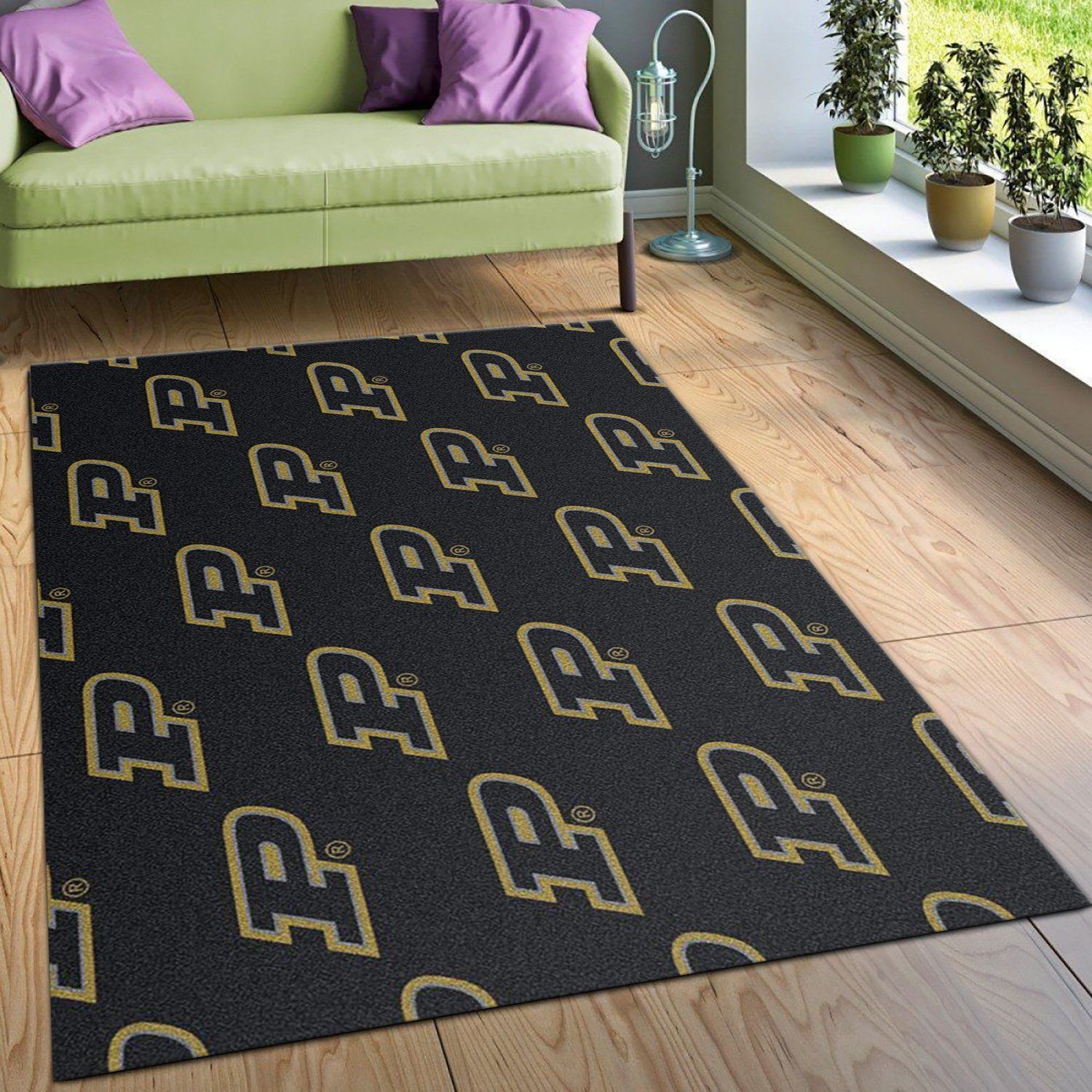 Purdue University Repeating Logo Rug NCAA Area Rug, Kitchen Rug, Home US Decor - Indoor Outdoor Rugs