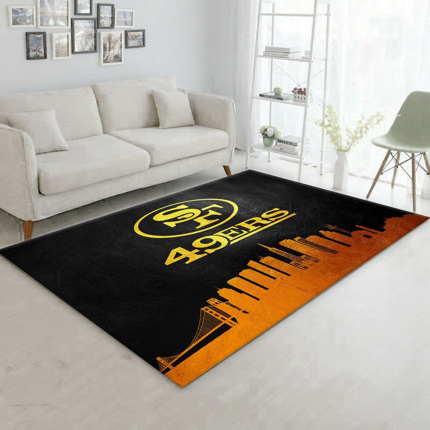 San Francisco 49ers NFL Area Rug, Kitchen Rug, Home US Decor - Indoor Outdoor Rugs