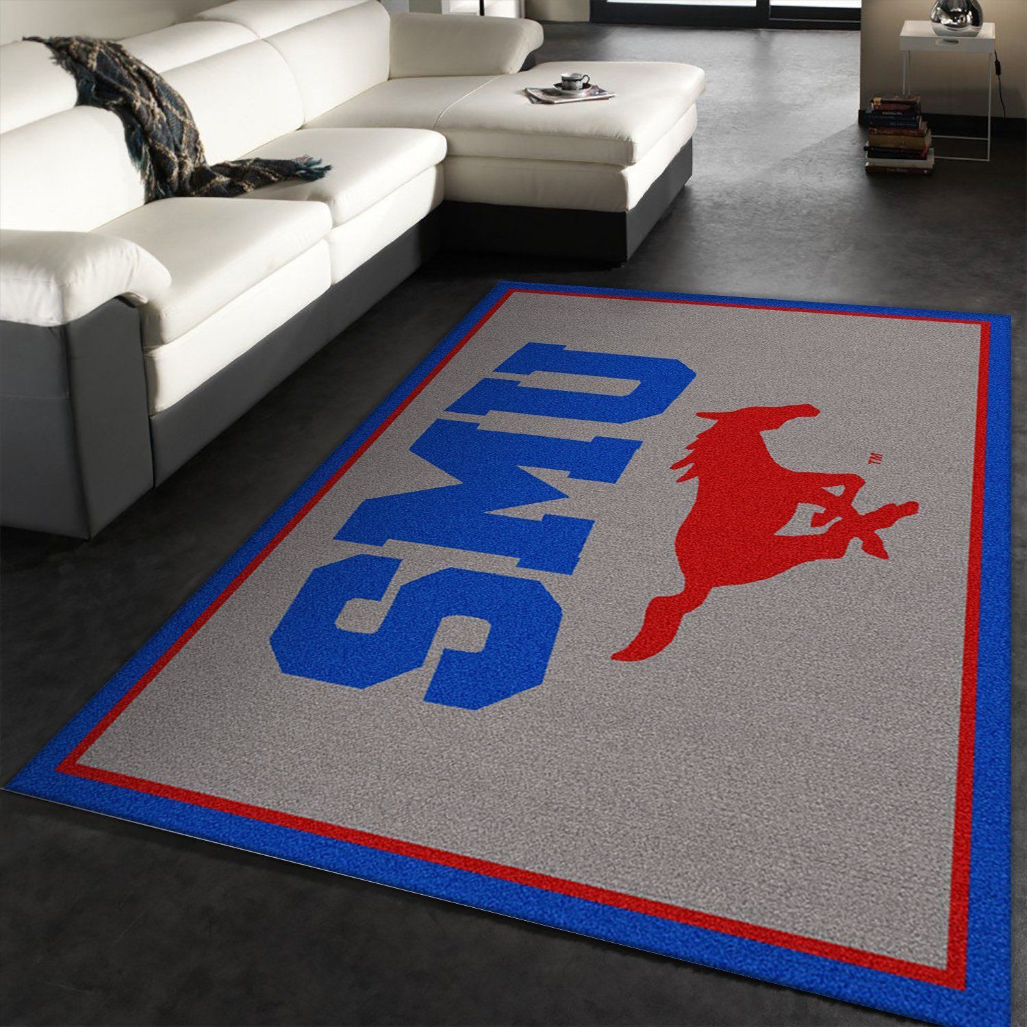 College Spirit Southern Methodist Sport Area Rug Team Logo Christmas Gift US Decor - Indoor Outdoor Rugs