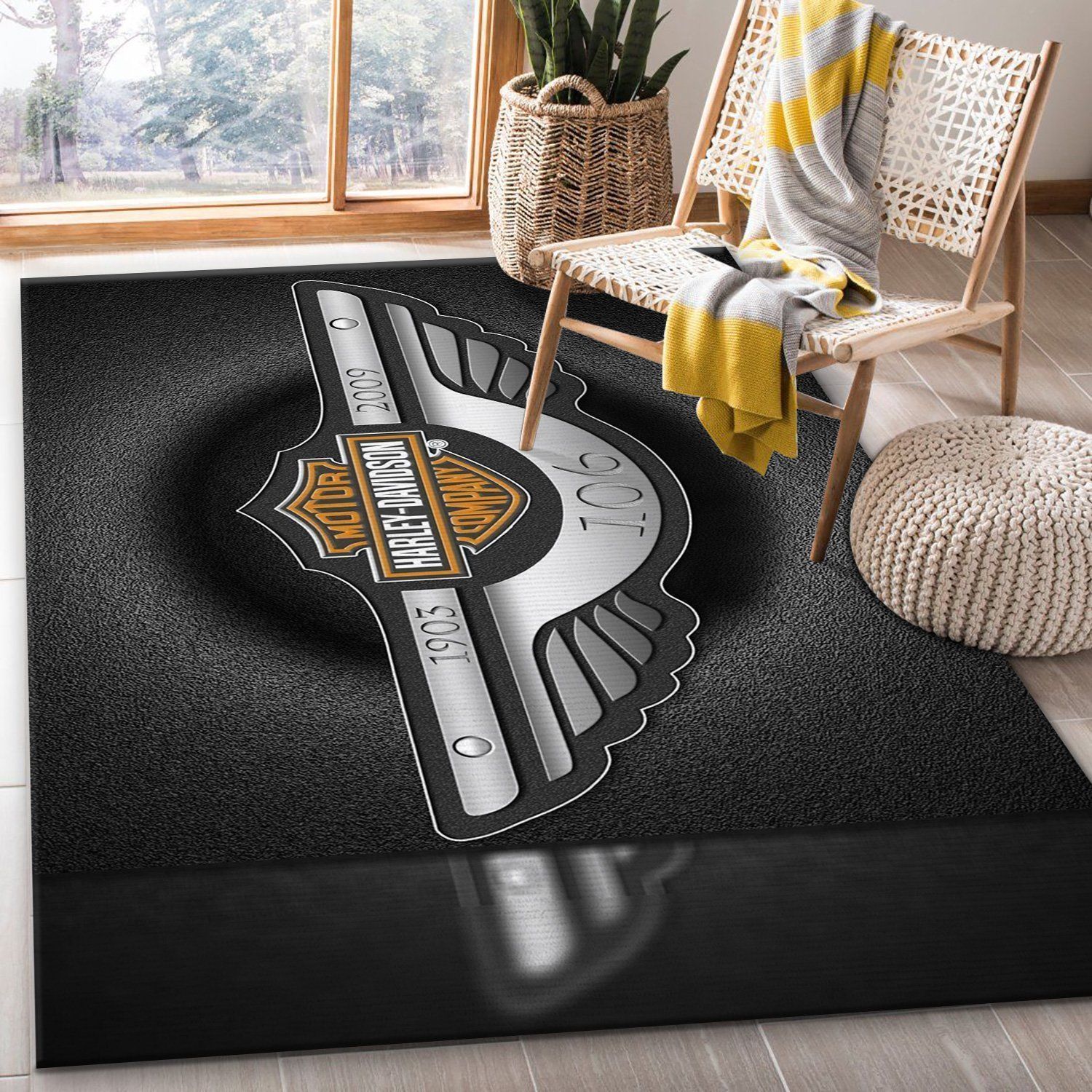 Harley Davidson Ver17 Area Rug Bedroom Rug Christmas Gift US Decor - Indoor Outdoor Rugs