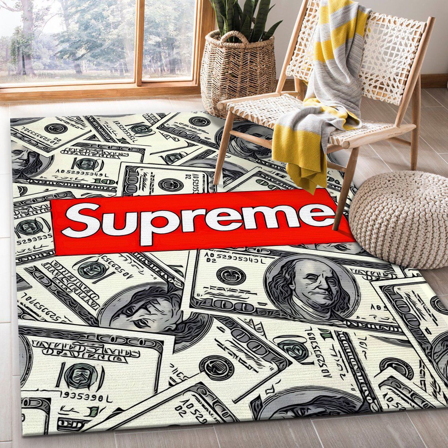 Supreme Area Rug Living Room Rug Christmas Gift US Decor - Indoor Outdoor Rugs