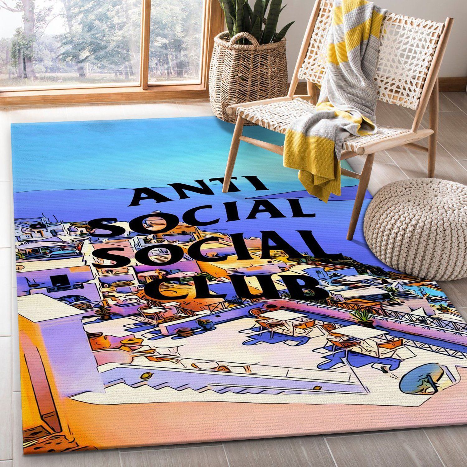 Anti Social Social Club Area Rug Living Room Rug Christmas Gift US Decor - Indoor Outdoor Rugs