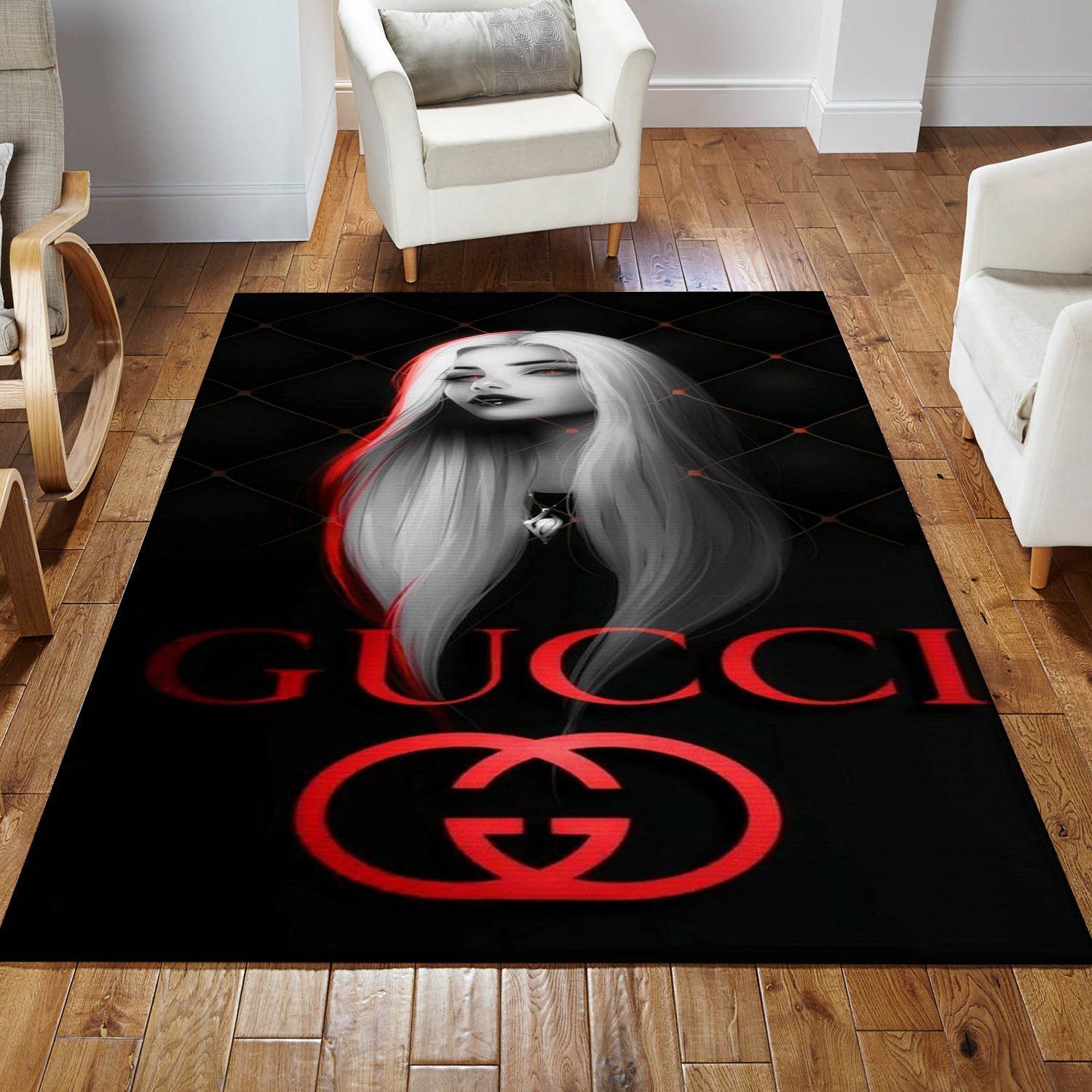 Gucci Fashion Brand Rug Bedroom Rug US Gift Decor - Indoor Outdoor Rugs