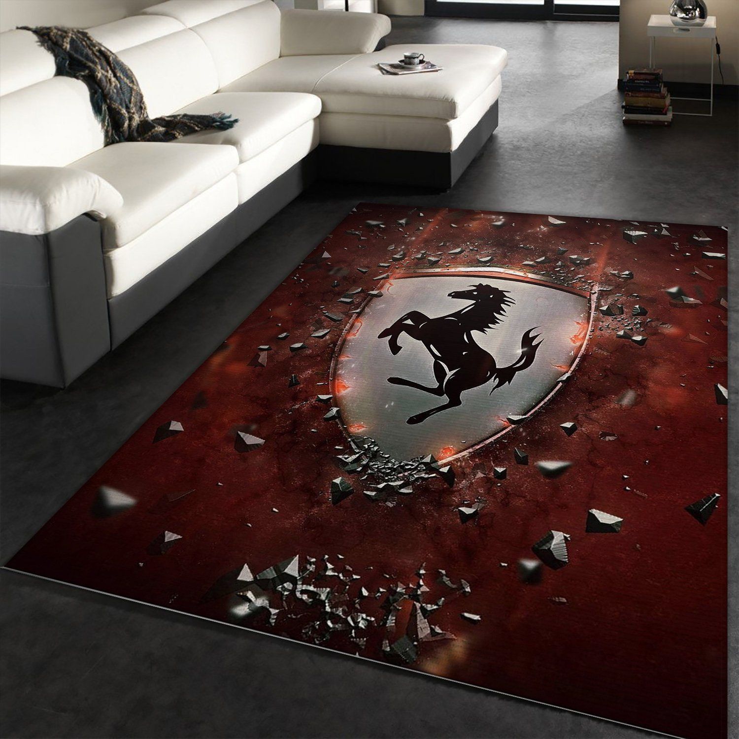 Ferrari Rug Living Room Home Decor Floor Decor - Indoor Outdoor Rugs