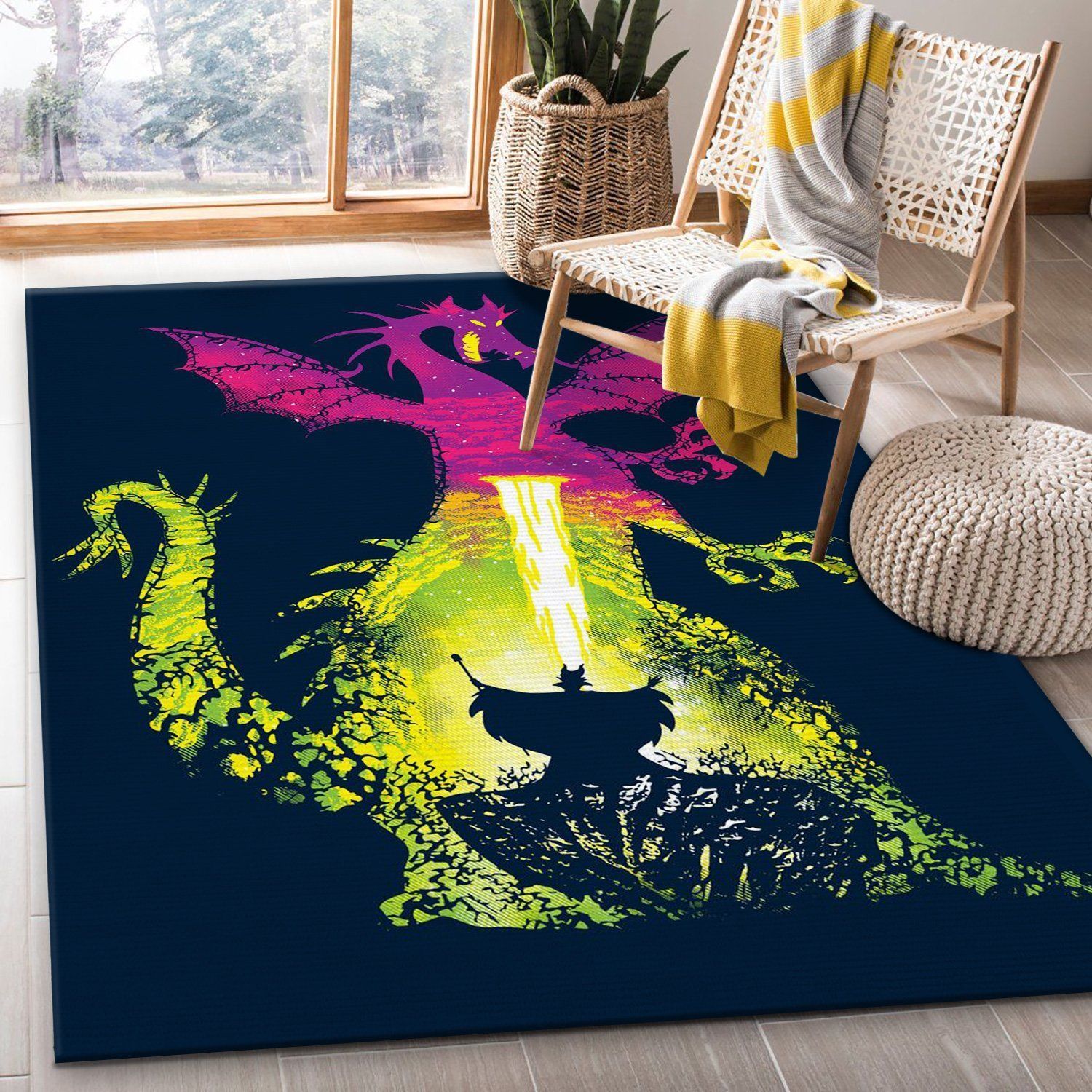 Evil Witch Area Rug Carpet, Gift for fans, Home Decor Floor Decor - Indoor Outdoor Rugs