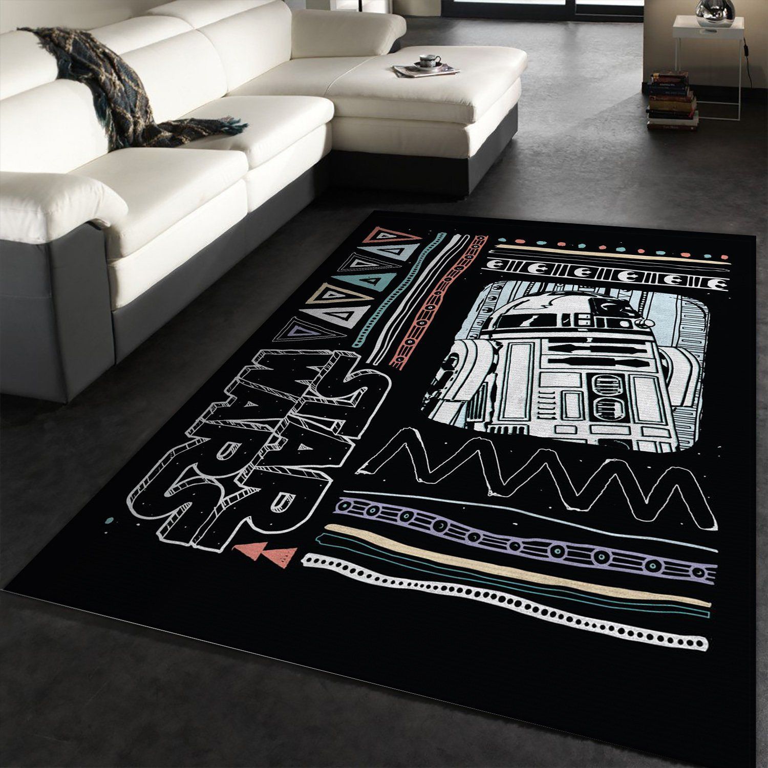 R2 D2 Pattern Area Rug Star Wars Arts Rug Home US Decor - Indoor Outdoor Rugs