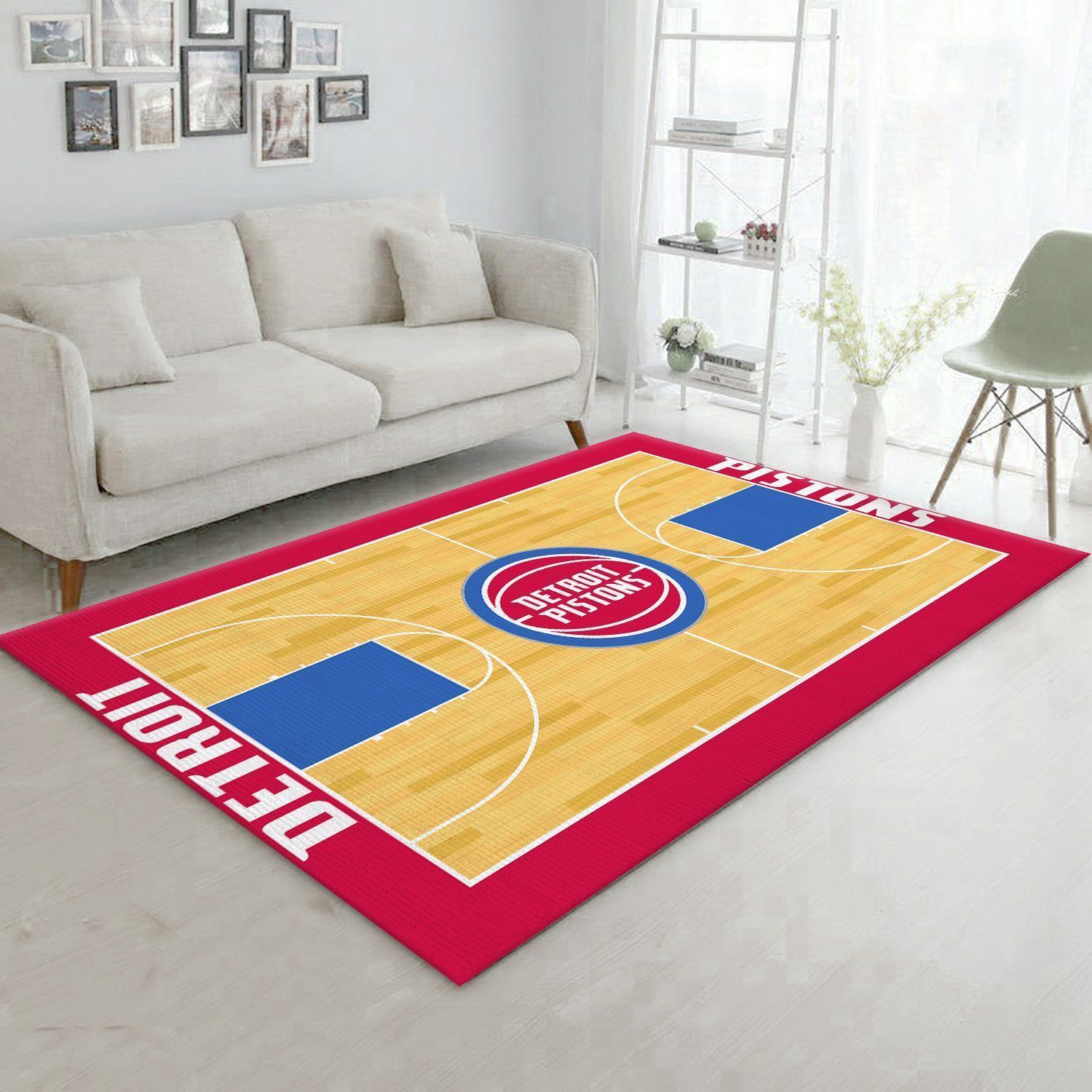 Detroit Pistons NBA Area Rugs Living Room Carpet FN141134 Christmas Gift Floor Decor The US Decor - Indoor Outdoor Rugs