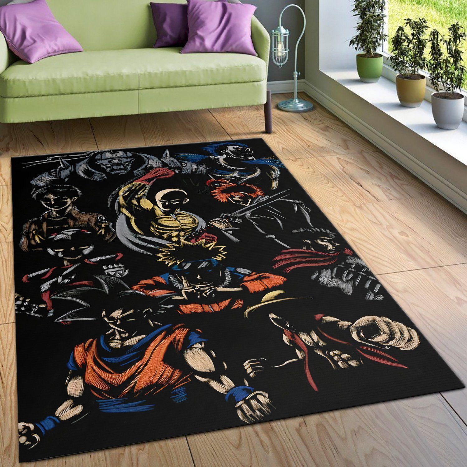 Anime Heroes Area Rug Carpet Living Room Rugs Floor D cor - Indoor Outdoor Rugs