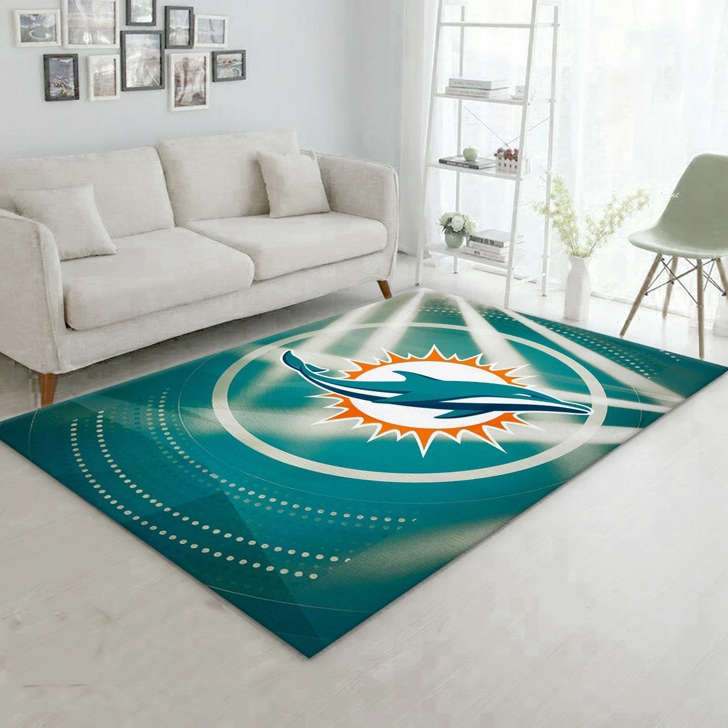 Miami Dolphins NFL Area Rug For Christmas Living Room Rug US Gift Decor - Indoor Outdoor Rugs