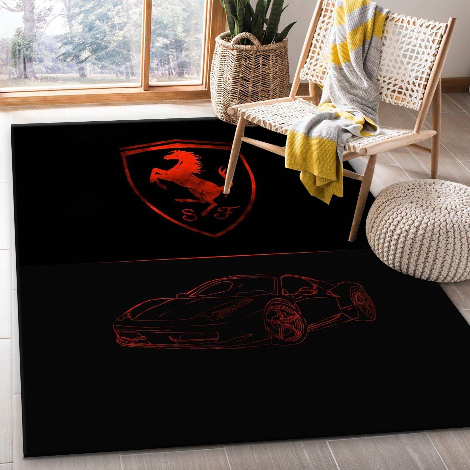 Ferrari Mb Rug Bedroom Christmas Gift US Decor - Indoor Outdoor Rugs