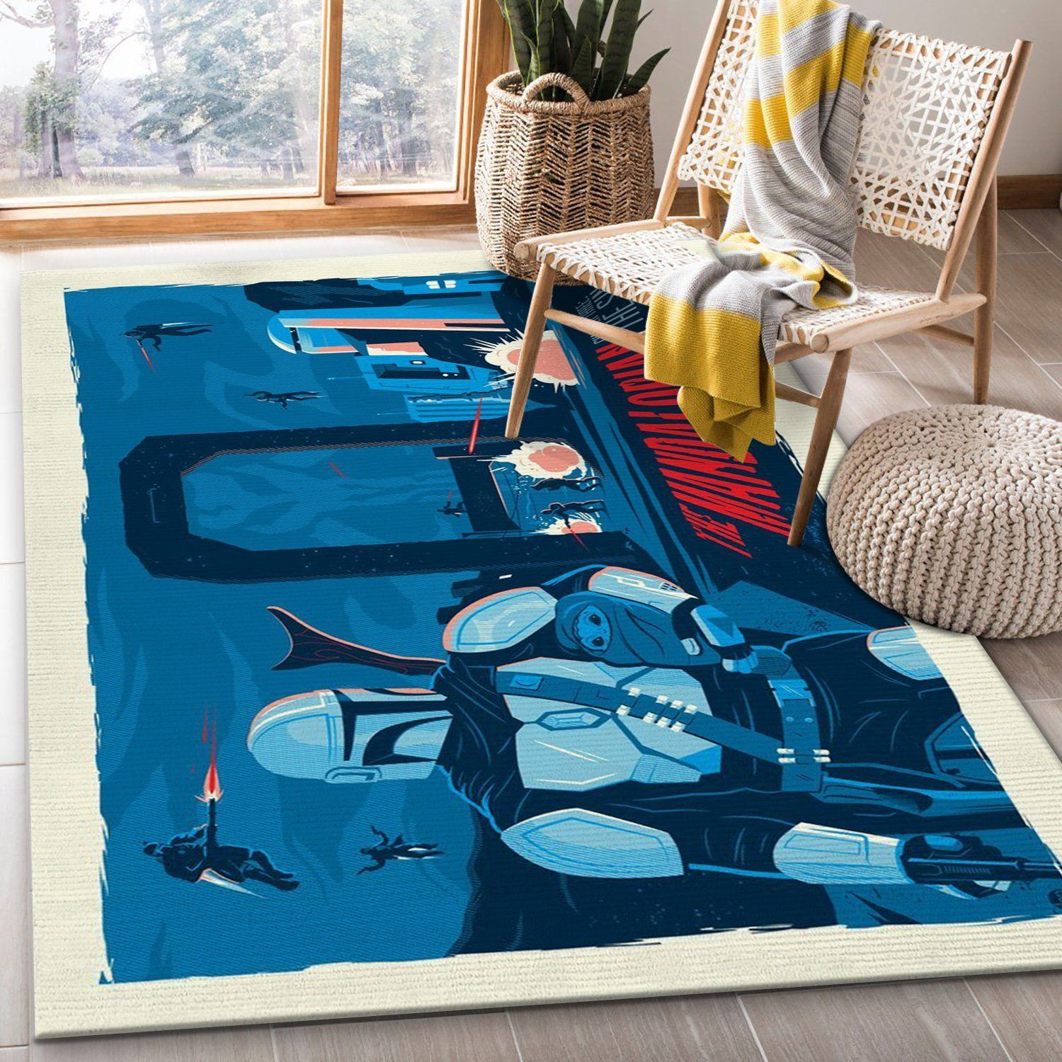 Mandalorian Baby Yoda Ver25 Noel Gift Rug Living Room Rug Home Decor Floor Decor - Indoor Outdoor Rugs