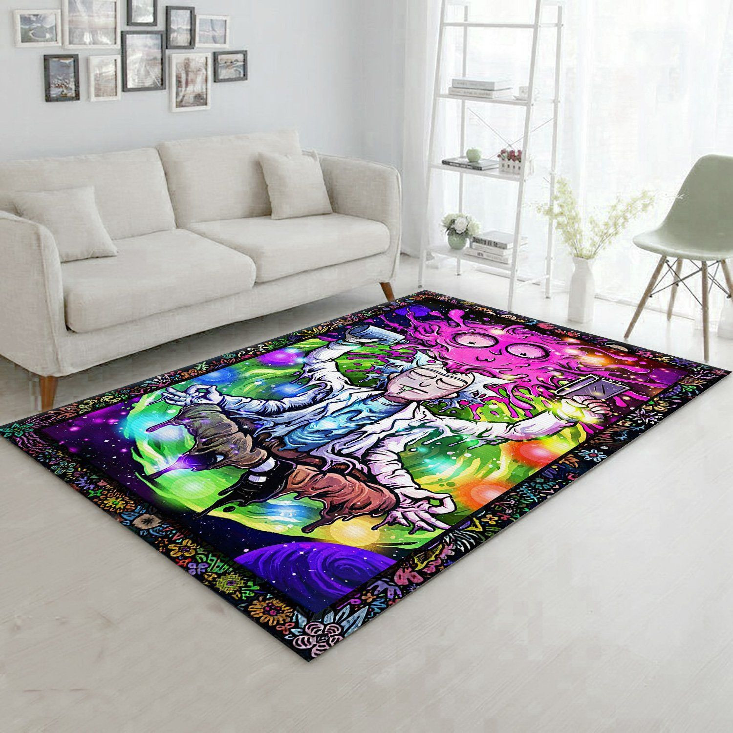 Rick and Morty 003 Christmas Gift Area Rug Floor Decor The US Decor - Indoor Outdoor Rugs