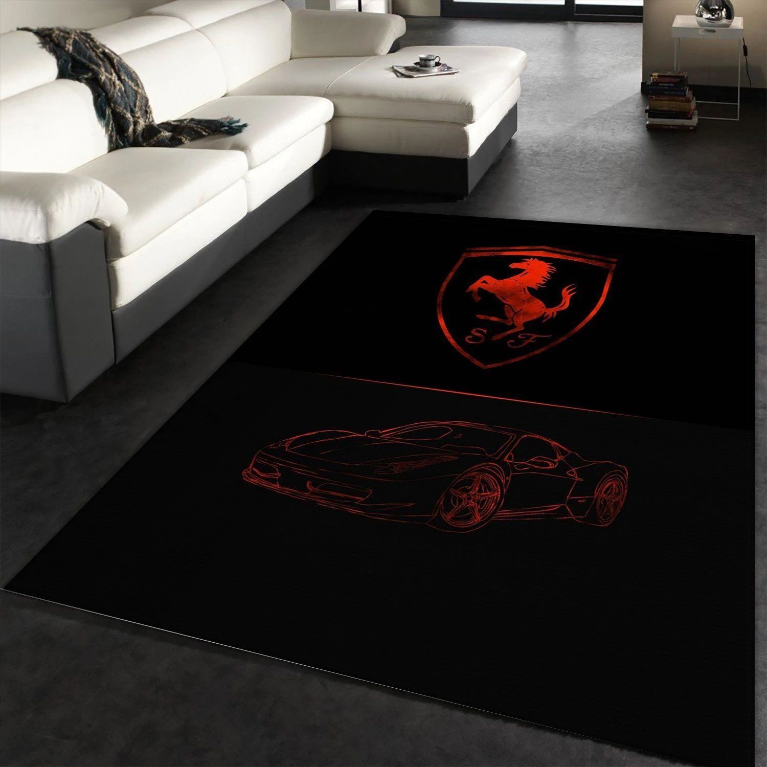 Ferrari Mb Rug Bedroom Christmas Gift US Decor - Indoor Outdoor Rugs