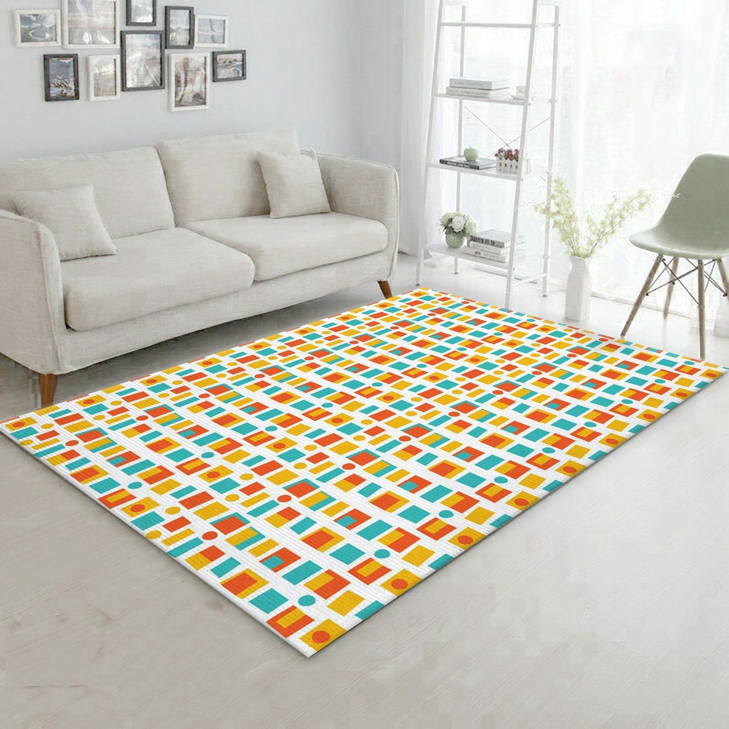 Midcentury Pattern 07 Area Rug, Kitchen Rug, Home US Decor - Indoor Outdoor Rugs