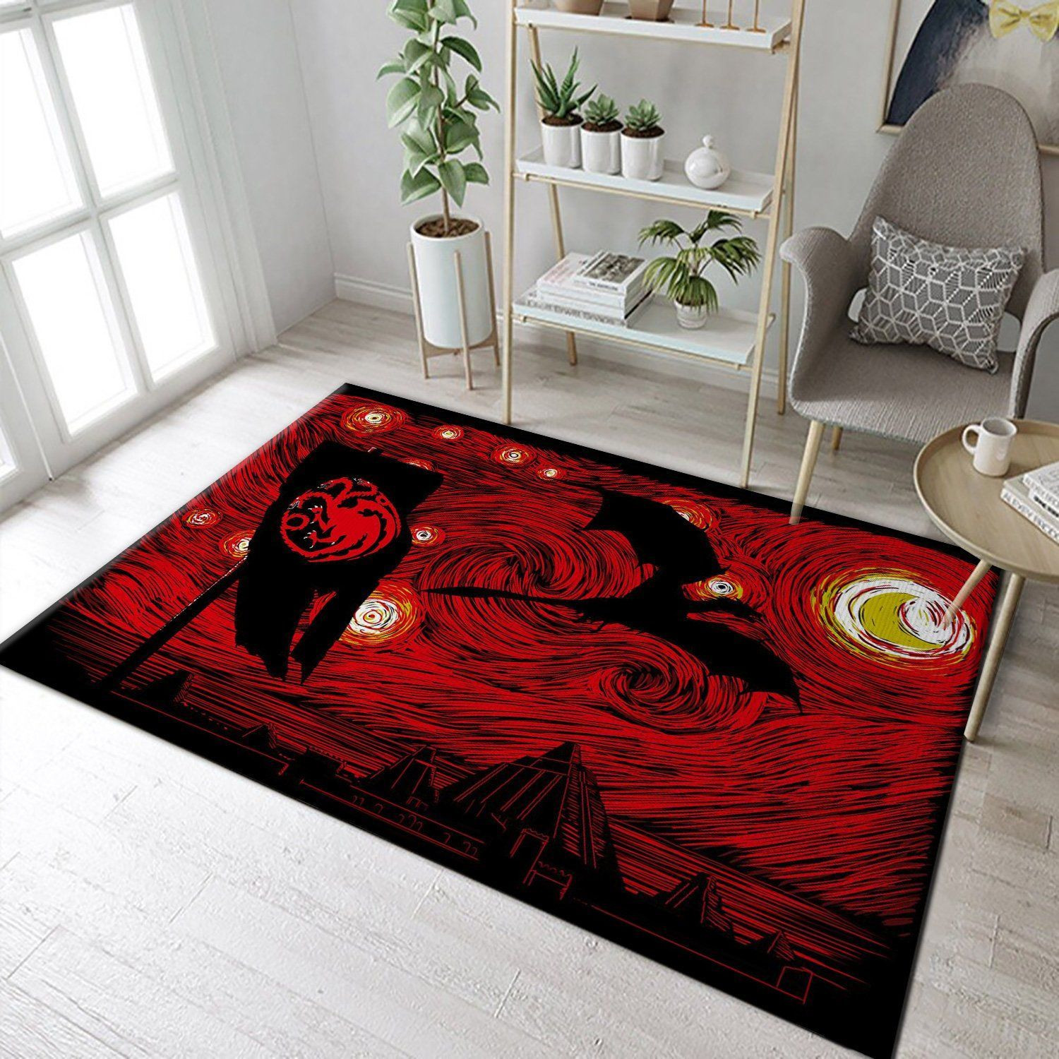 Starry Dragon Area Rug For Christmas, Bedroom, Family Gift US Decor - Indoor Outdoor Rugs