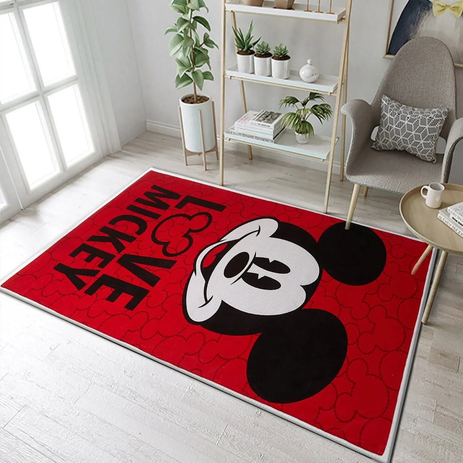 Classic Mickey Mouse Disney Area Rug, Bedroom, Family Gift US Decor - Indoor Outdoor Rugs