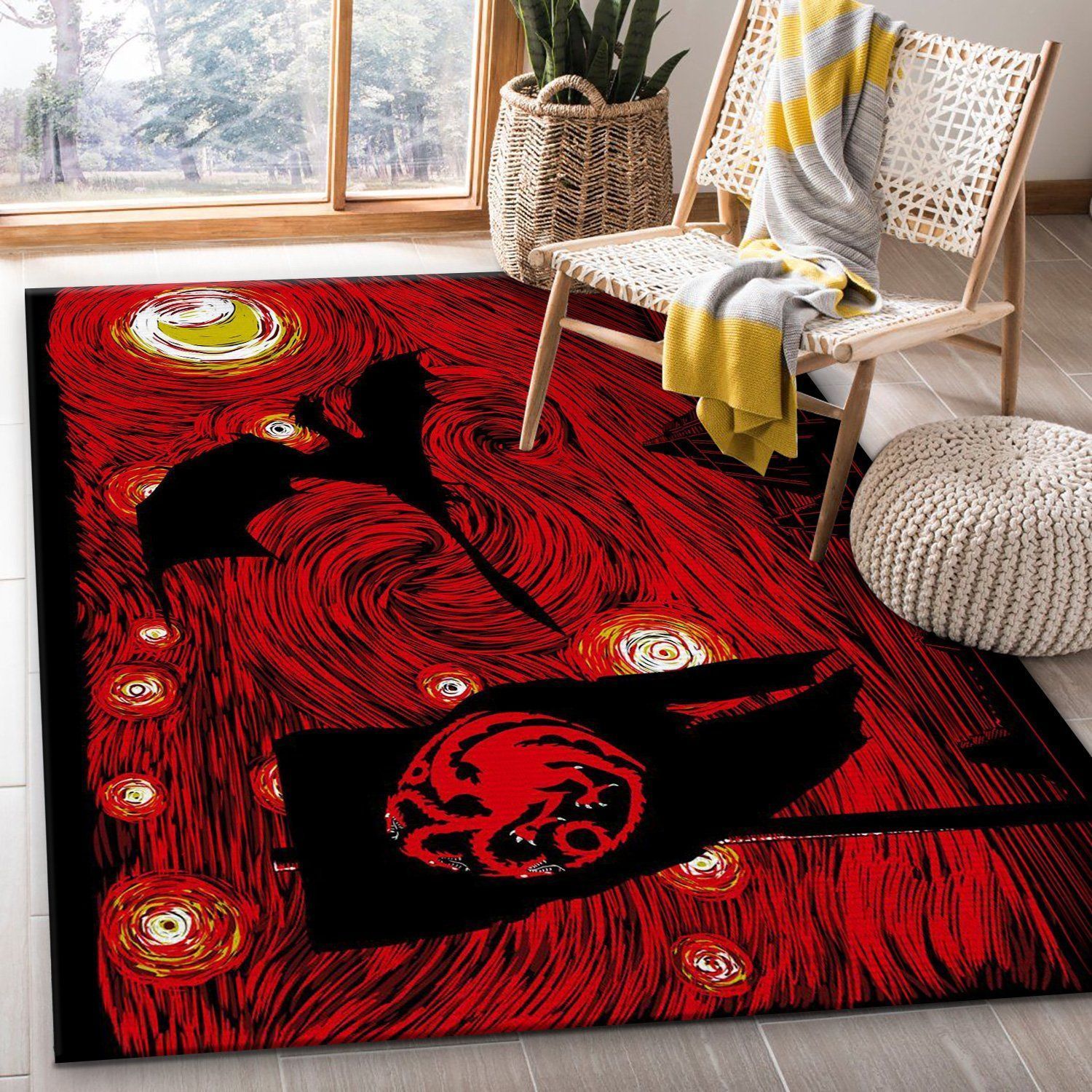 Starry Dragon Area Rug For Christmas, Bedroom, Family Gift US Decor - Indoor Outdoor Rugs