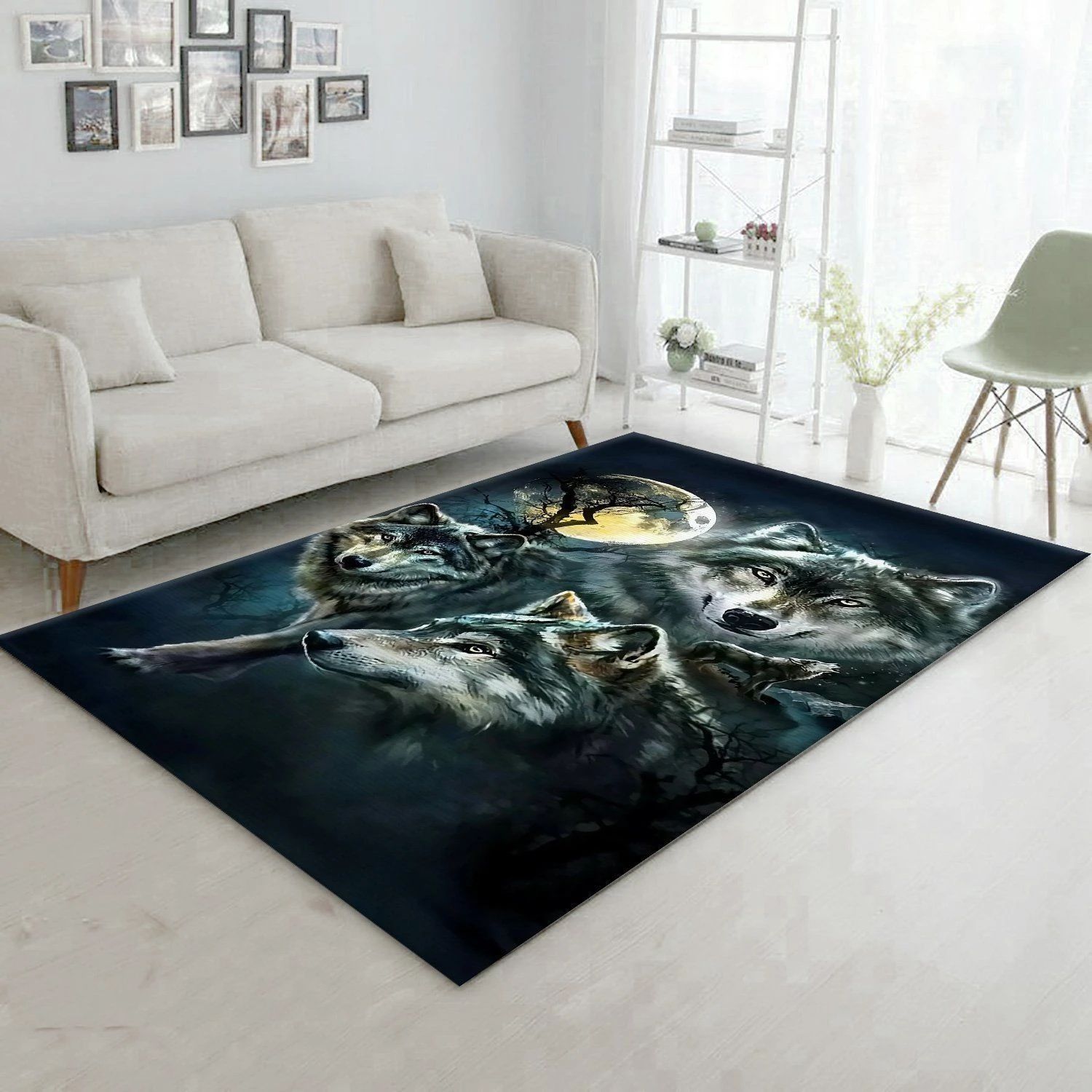 Three Wolf Moon Rug Modern Rugs - Indoor Outdoor Rugs