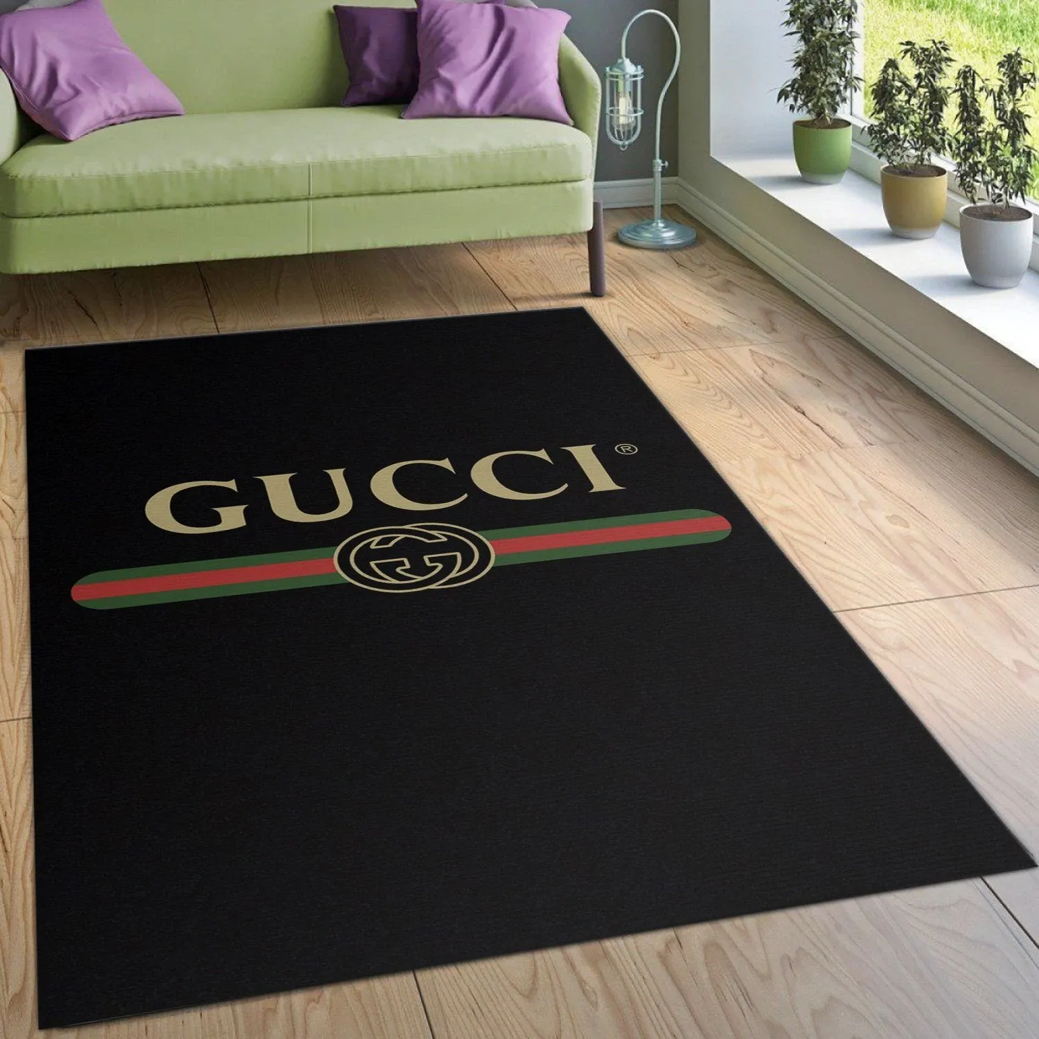 Gucci Area Rug For Christmas Bedroom Rug Home Decor Floor Decor - Indoor Outdoor Rugs