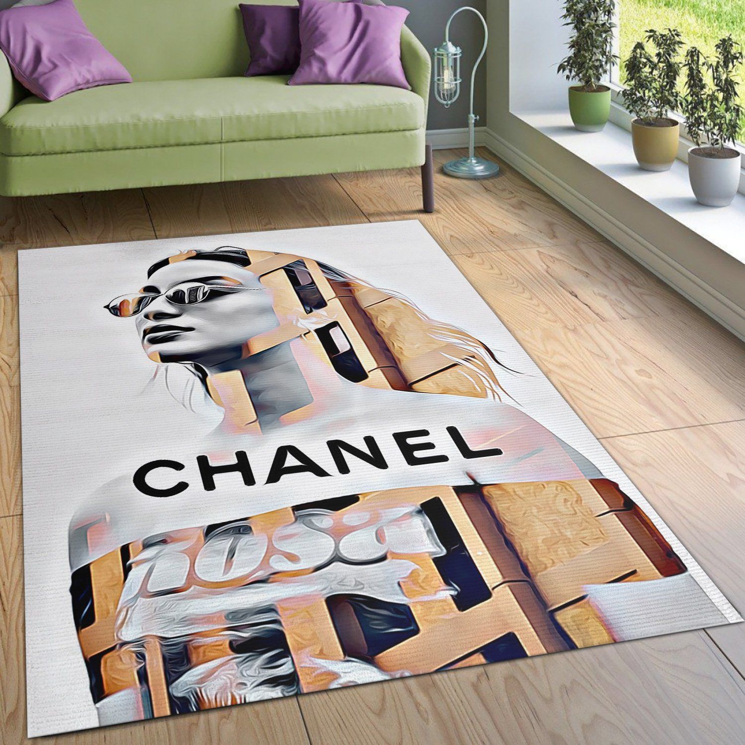 Chanel Fashion Art Area Rug Bedroom Rug Home US Decor - Indoor Outdoor Rugs