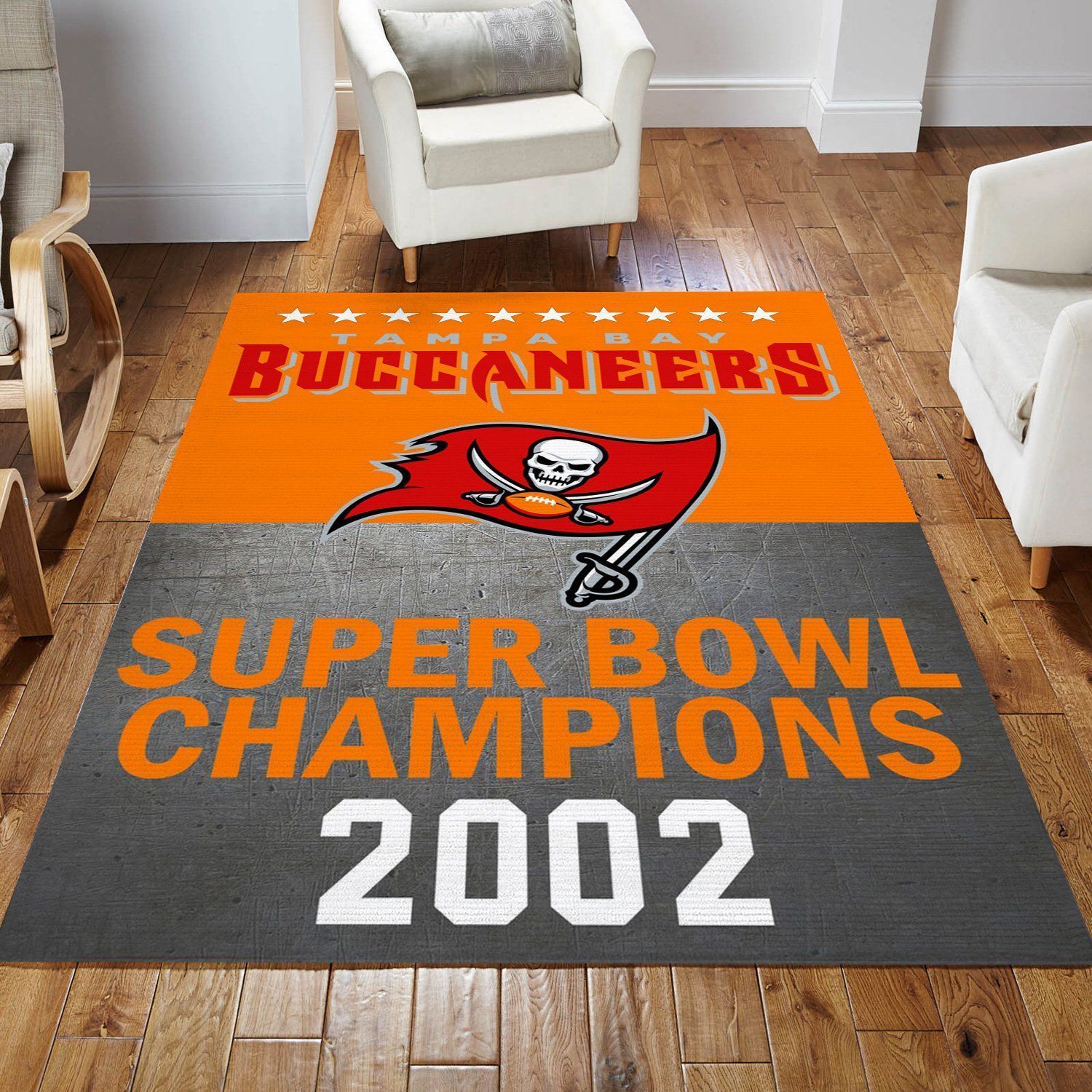 Tampa Bay Buccaneers 2002 Nfl Rug Living Room Rug Christmas Gift US Decor - Indoor Outdoor Rugs