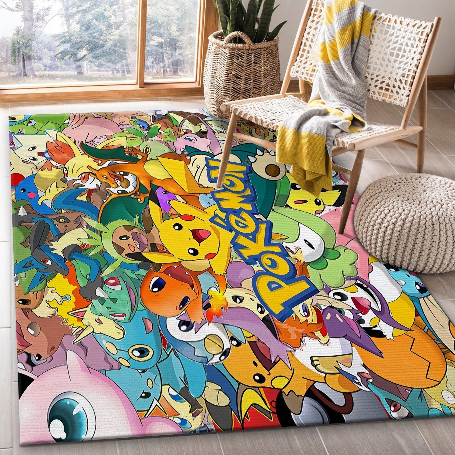 All Pokemon Area Rugs Living Room Carpet FN271125 Christmas Gift Floor Decor The US Decor - Indoor Outdoor Rugs