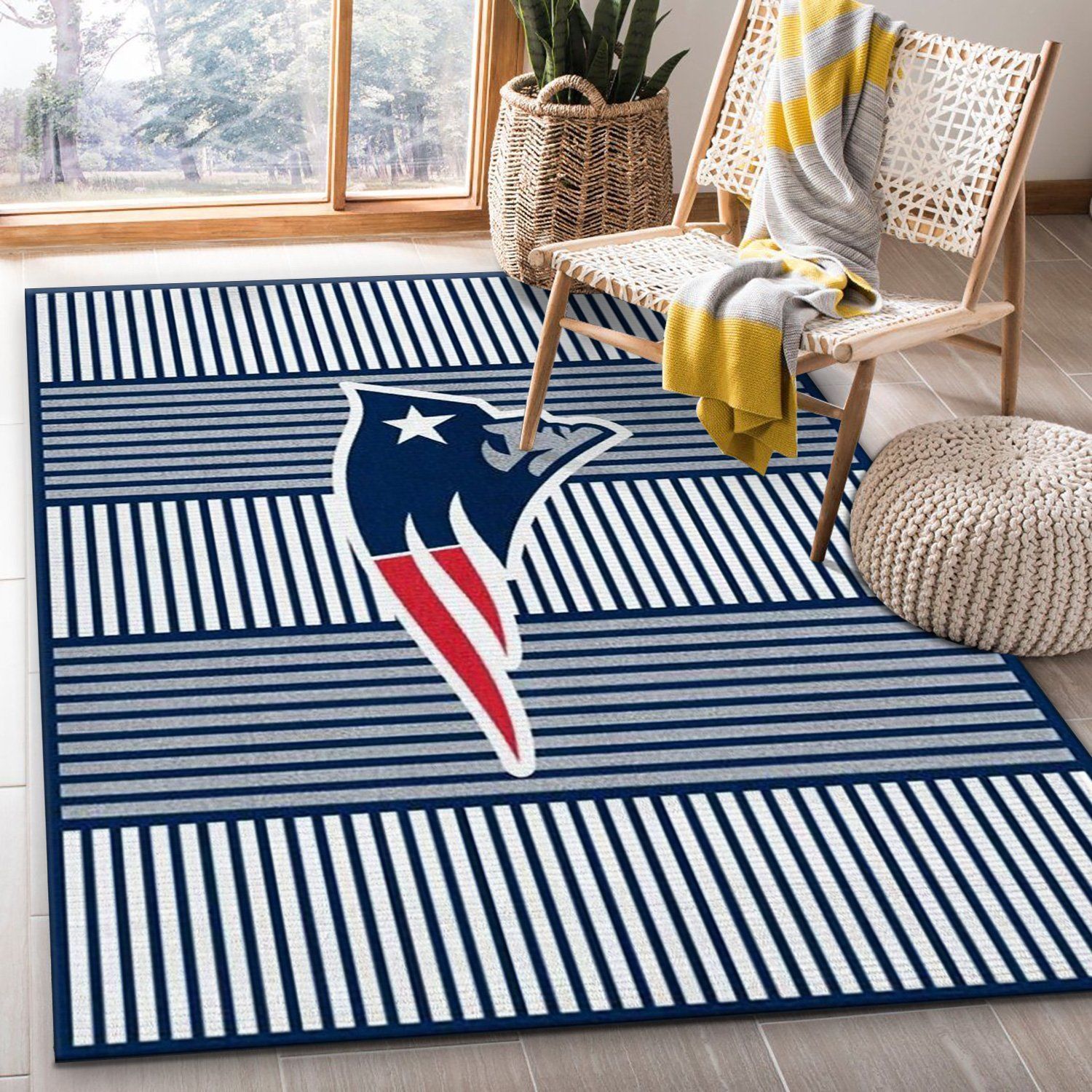 New England Patriots Imperial Champion Rug NFL Area Rug, Living room and bedroom Rug, Home Decor Floor Decor - Indoor Outdoor Rugs