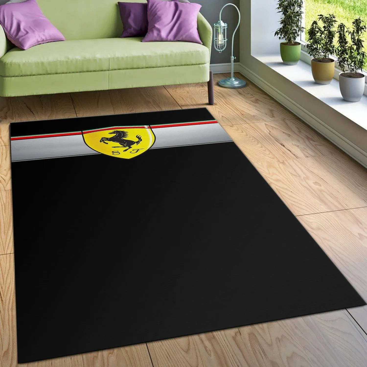 Ferrari Logo Area Rug Living Room Christmas Gift US Decor - Indoor Outdoor Rugs