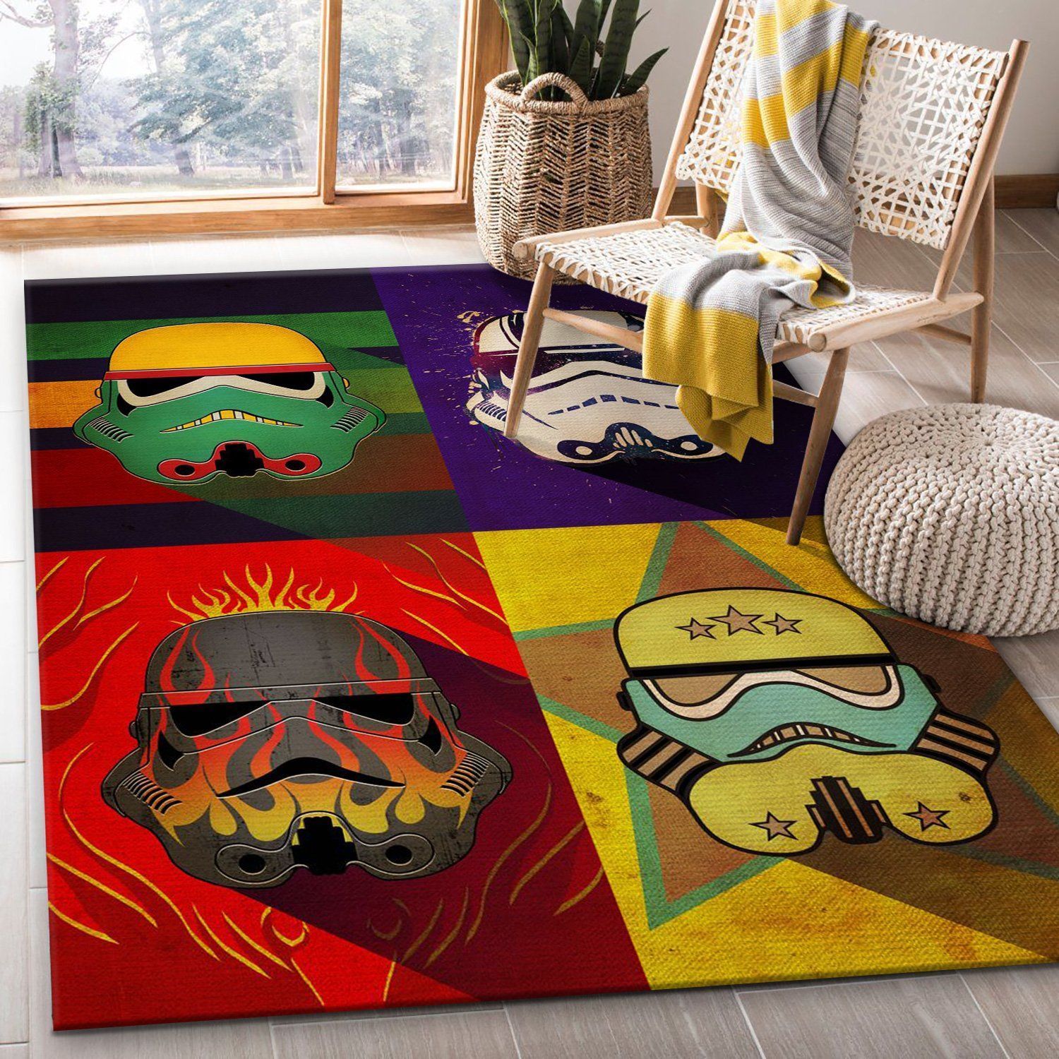 Flame Squad Star War Pop Art Rug, Area Rug, Christmas Gift US Decor - Indoor Outdoor Rugs