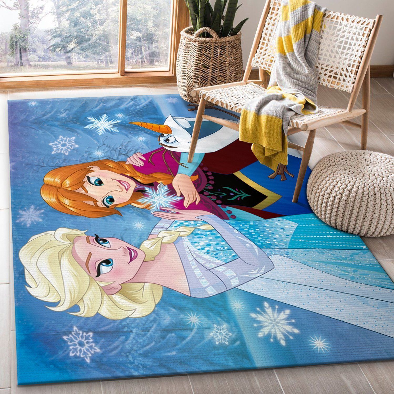 Frozen Area Rugs Living Room Carpet Christmas Gift Floor Decor The US Decor - Indoor Outdoor Rugs