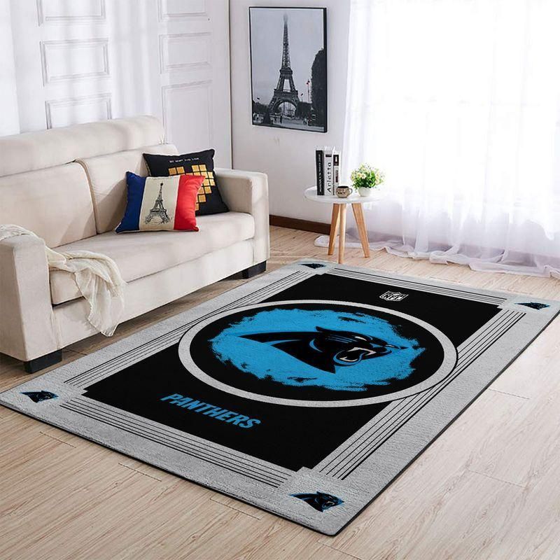 Carolina Panthers Nfl Logo Style Rug Room Carpet Custom Area Floor Home Decor - Indoor Outdoor Rugs