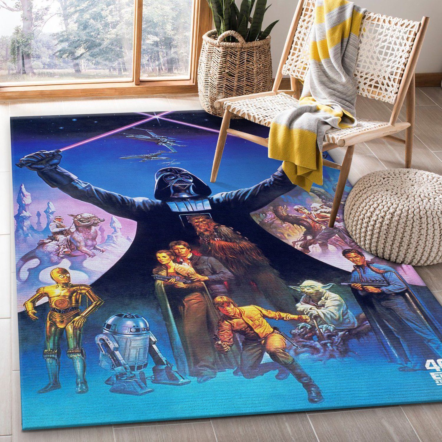 Family Star War Area Rug Carpet, Bedroom Rug, Family Gift US Decor - Indoor Outdoor Rugs