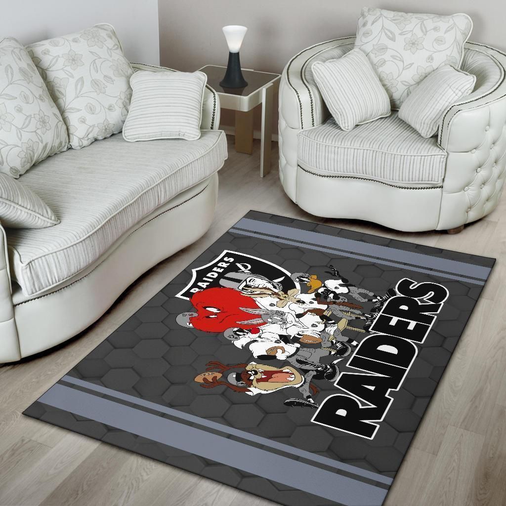 Looney Tunes Raiders Team Rug Area Football Carpet Fan - Indoor Outdoor Rugs