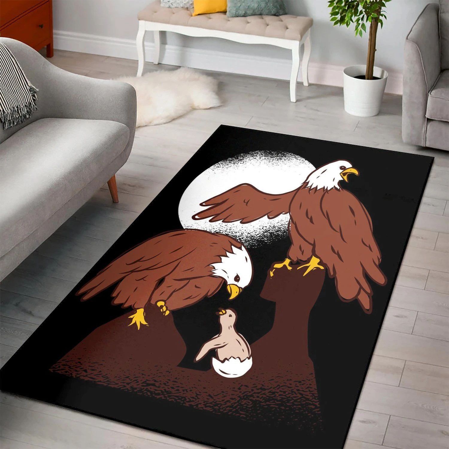 Birds With Baby  Carpet Living Room,  Christmas Gift, Floor Decor Home Decor - Indoor Outdoor Rugs