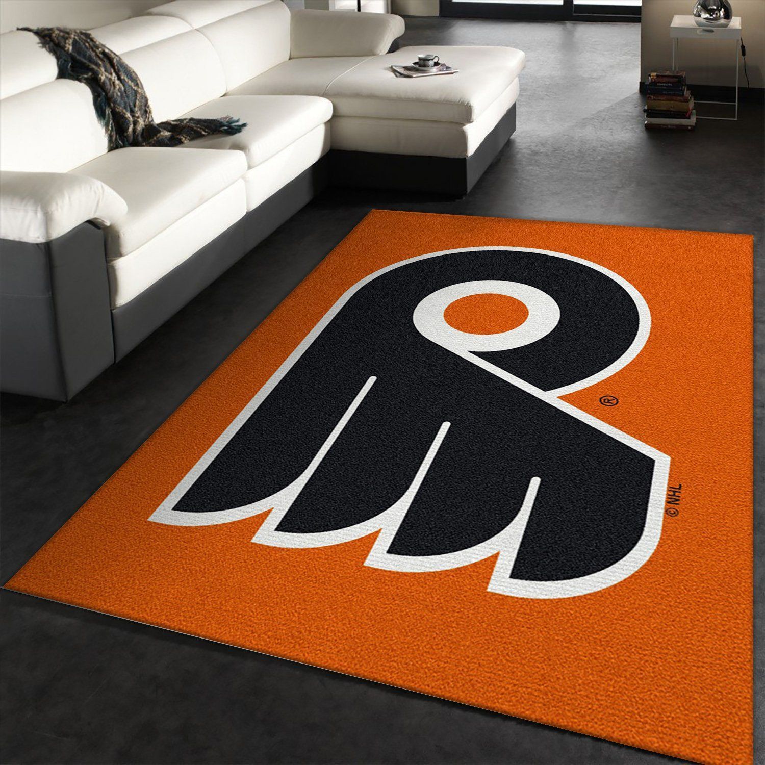 Nhl Spirit Philadelphia Flyers Team Logo Area Rug, Living Room Rug, Home Decor Floor Decor - Indoor Outdoor Rugs