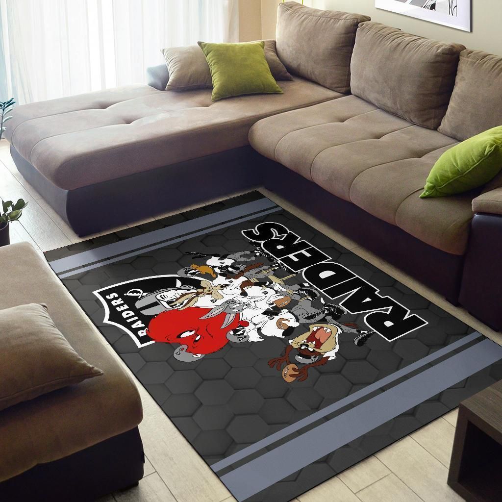 Looney Tunes Raiders Team Rug Area Football Carpet Fan - Indoor Outdoor Rugs