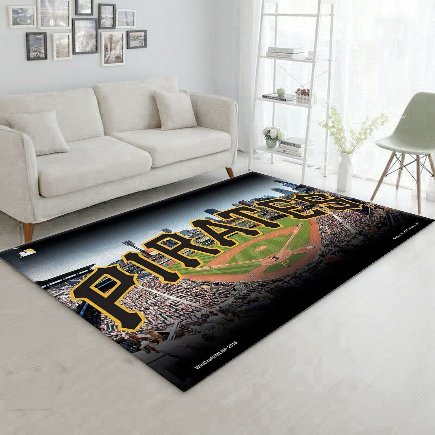 Pittsburgh Pirates Wincraft MLB Area Rug, Kitchen Rug, Home Decor Floor Decor - Indoor Outdoor Rugs