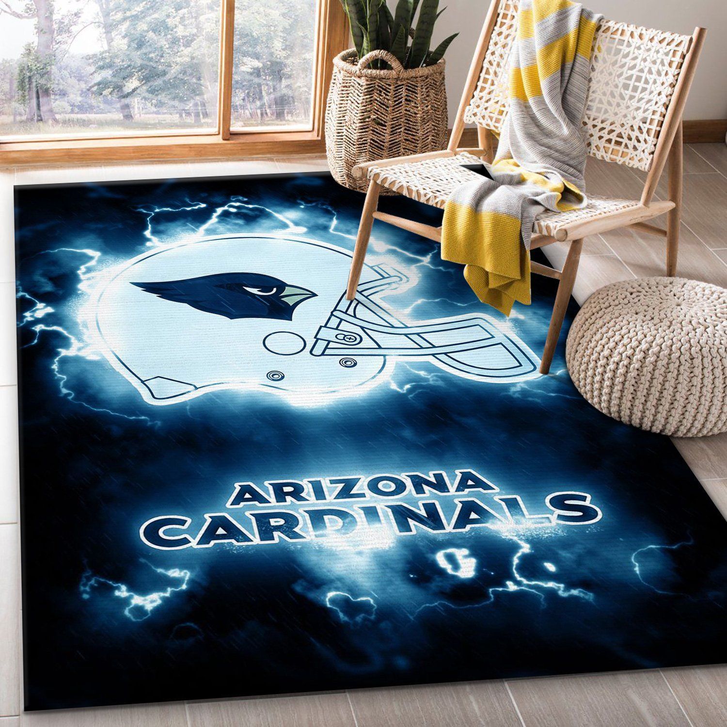 Arizona Cardinals Nfl Area Rug For Christmas Bedroom Rug Home US Decor - Indoor Outdoor Rugs