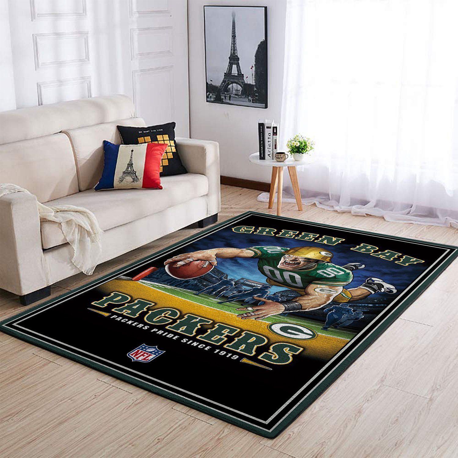 Green Bay Packers Nfl Team Pride Nice Gift Home Decor Rectangle Area Rug - Indoor Outdoor Rugs