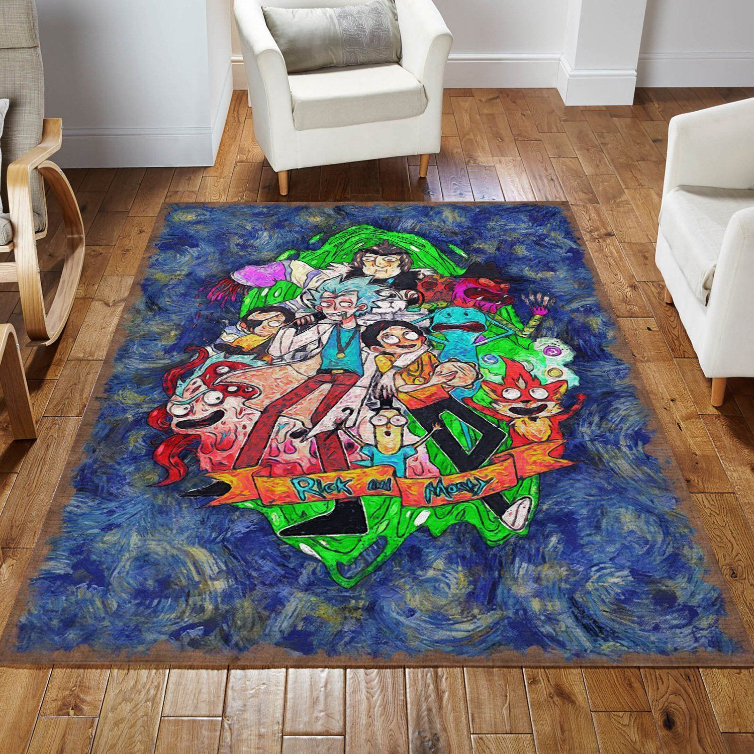 Rick And Morty Noel Gift Rug Bedroom Rug Home Decor Floor Decor - Indoor Outdoor Rugs