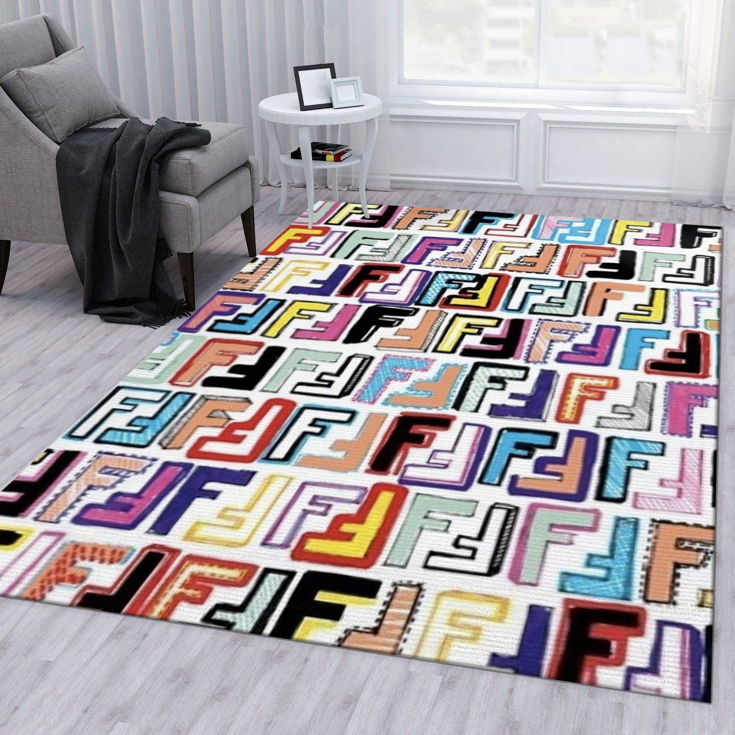 Fendi Area Rug For Christmas Living Room Rug Christmas Gift US Decor - Indoor Outdoor Rugs