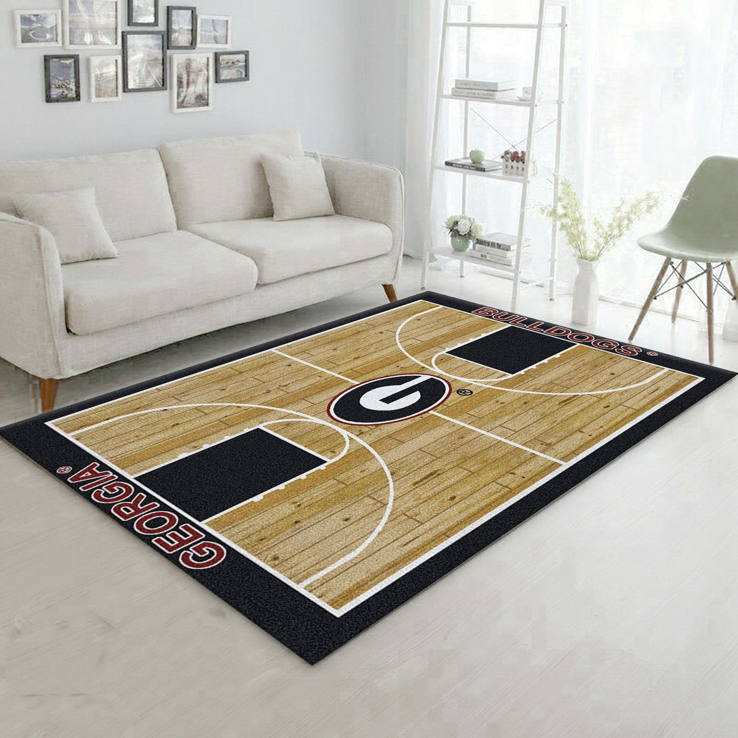 College Home Court Georgia Basketball Team Logo Area Rug, Kitchen Rug, Christmas Gift US Decor - Indoor Outdoor Rugs