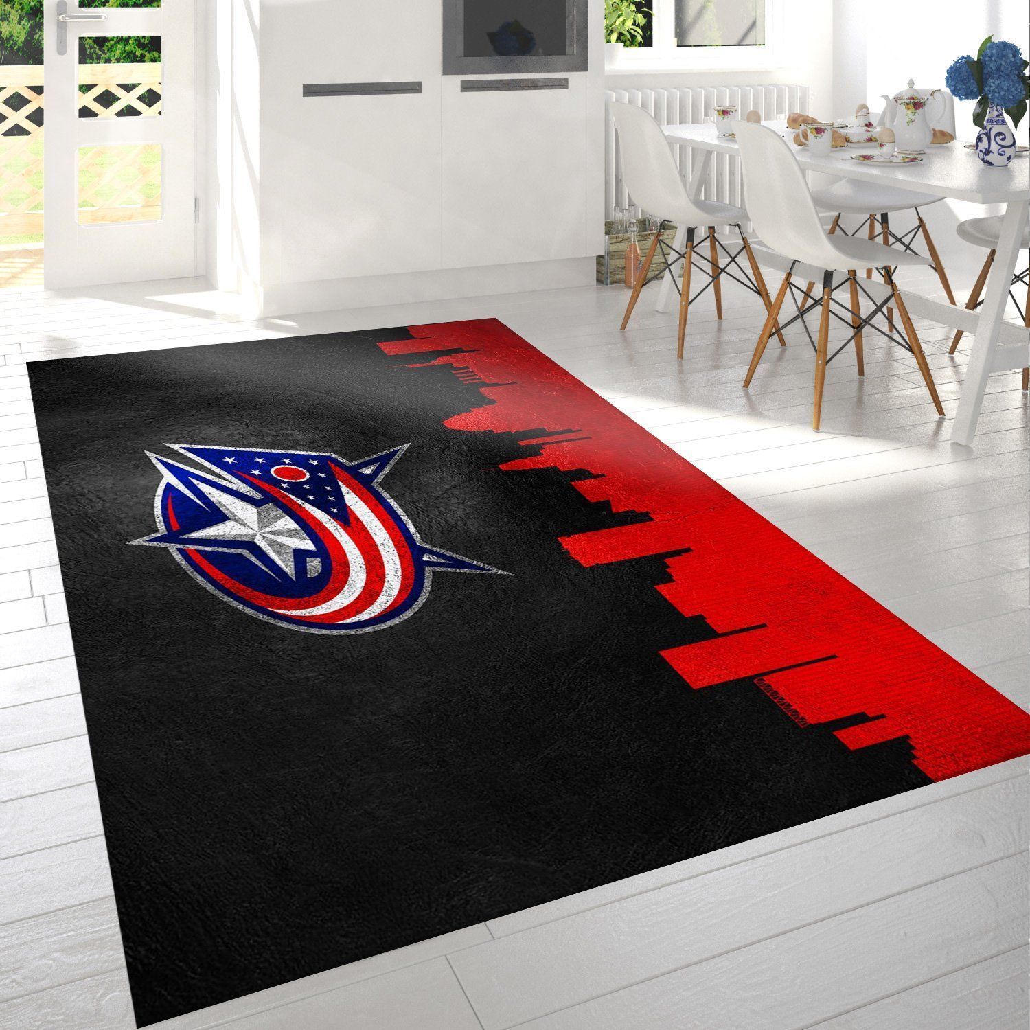 Columbus Blue Jackets Nfl Area Rug Living Room Rug Home US Decor - Indoor Outdoor Rugs